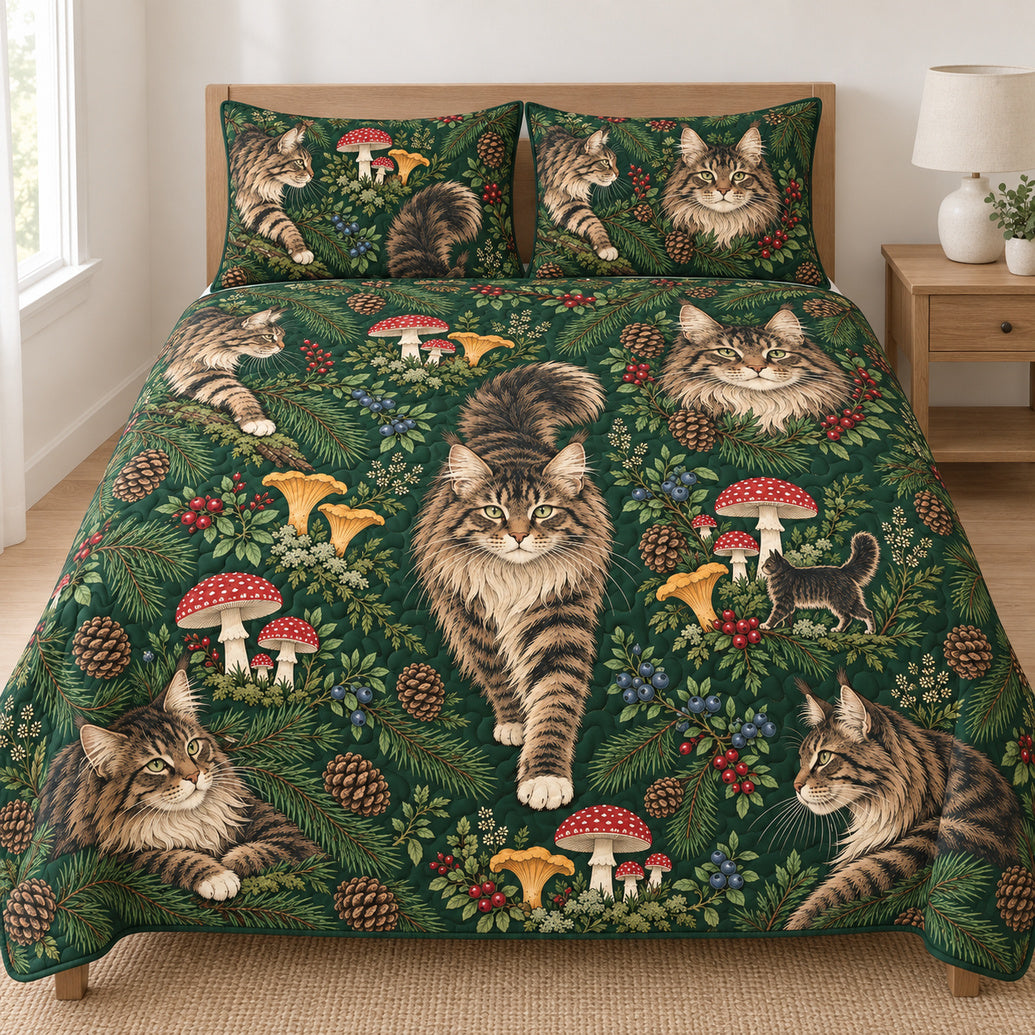 Maine Coon Pinecone Journey Bedding Set