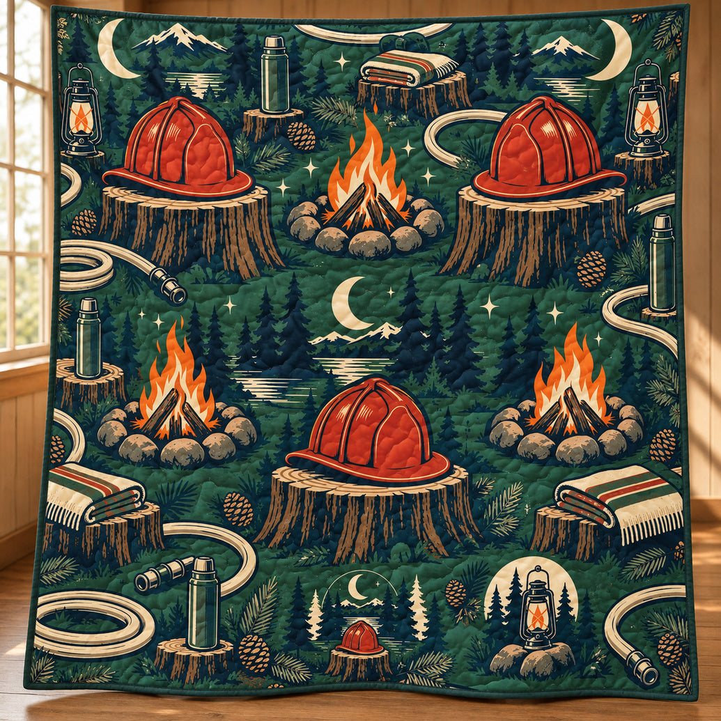 Pines After Patrol Quilt Blanket