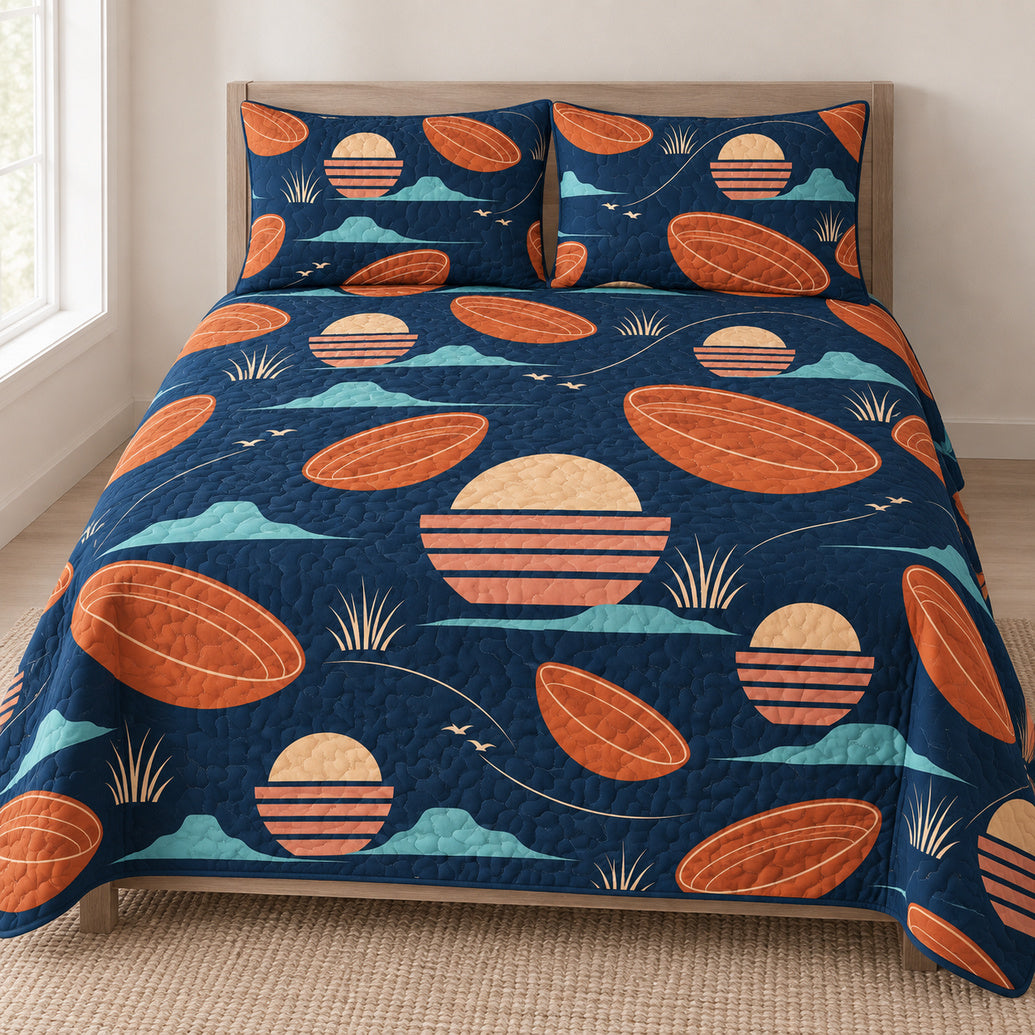 Clay Target Sunset Geometry Bedding Set