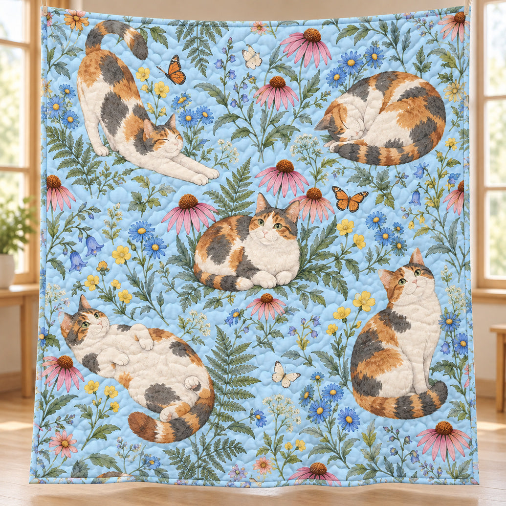 Calico Wildflower Haven Quilt Blanket