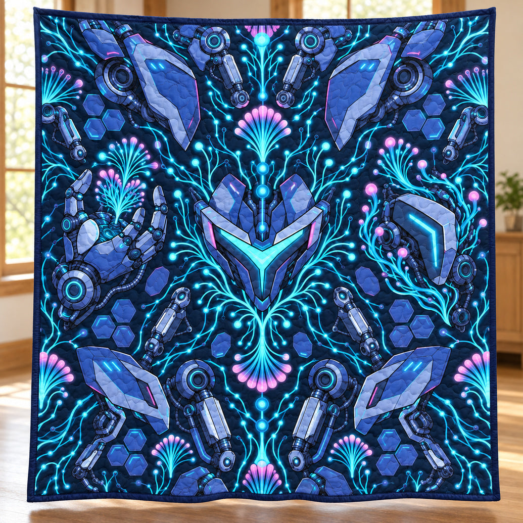 Circuit Reef Mecha Quilt Blanket