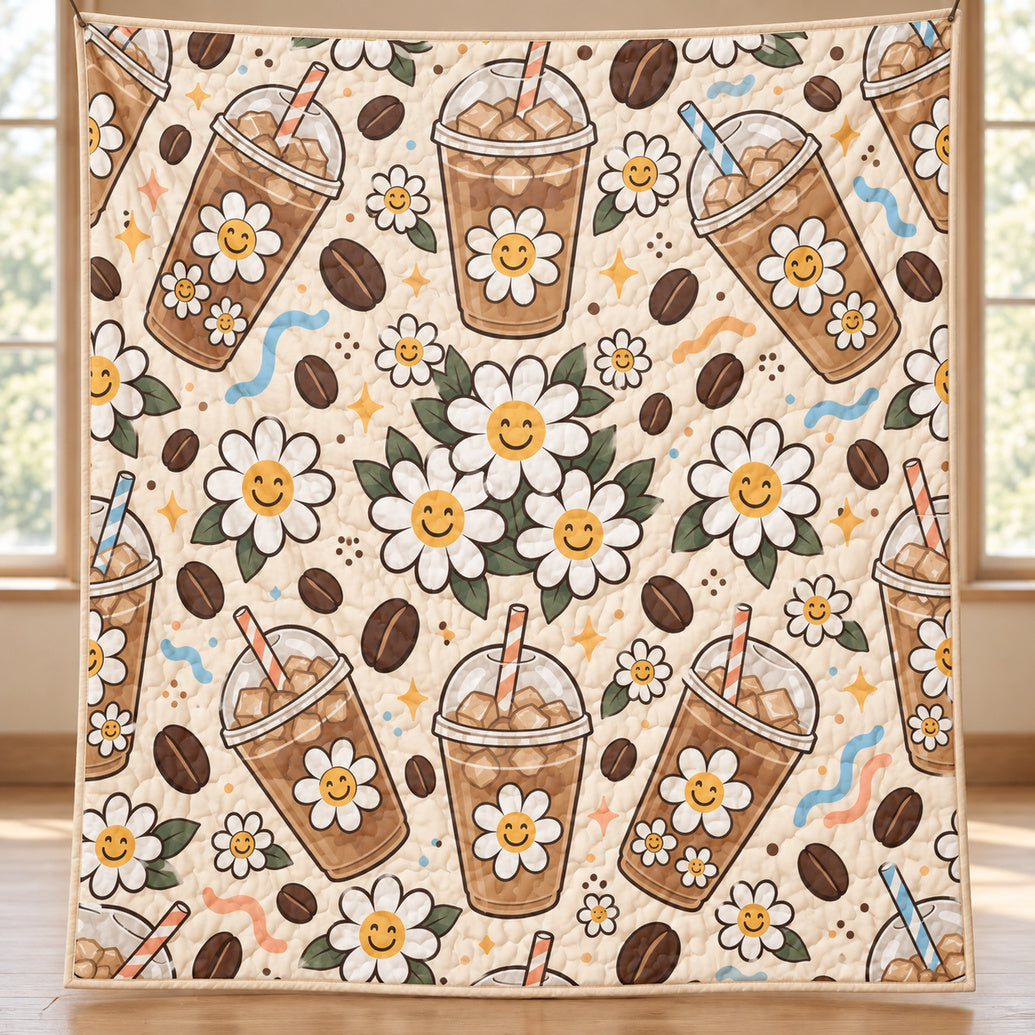 Iced Daisy Daydream Quilt Blanket
