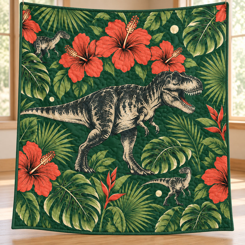 Hibiscus Trail Tyrants Quilt Blanket