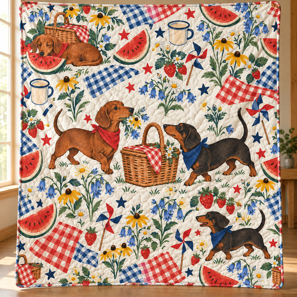 Roadside Picnic Longdogs Quilt Blanket