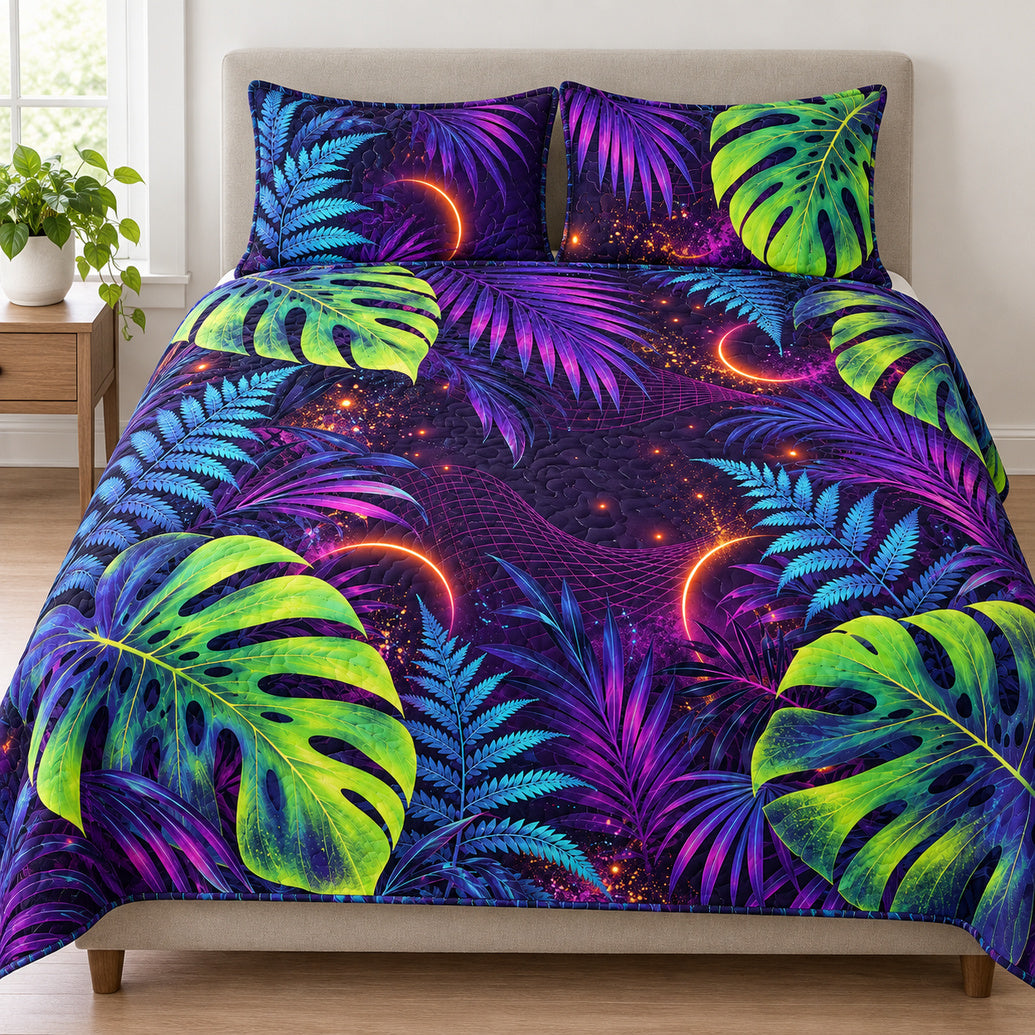 Ultraviolet Canopy Sparks Bedding Set