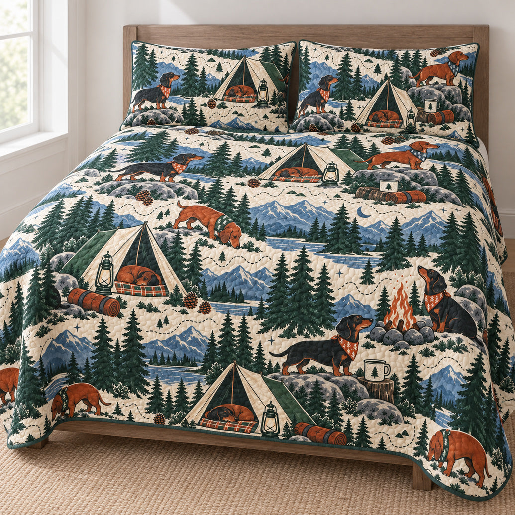 Lantern Trail Dachshund Camp Bedding Set