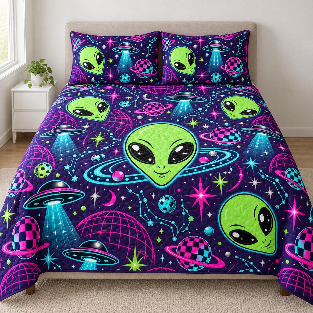 Neon Orchard Visitors Bedding Set