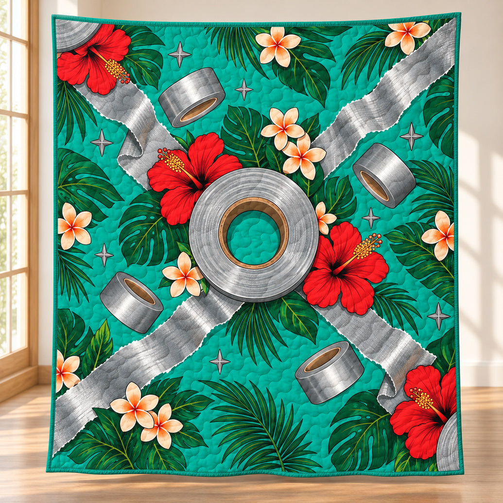 Tropical Tape Patchwork Quilt Blanket