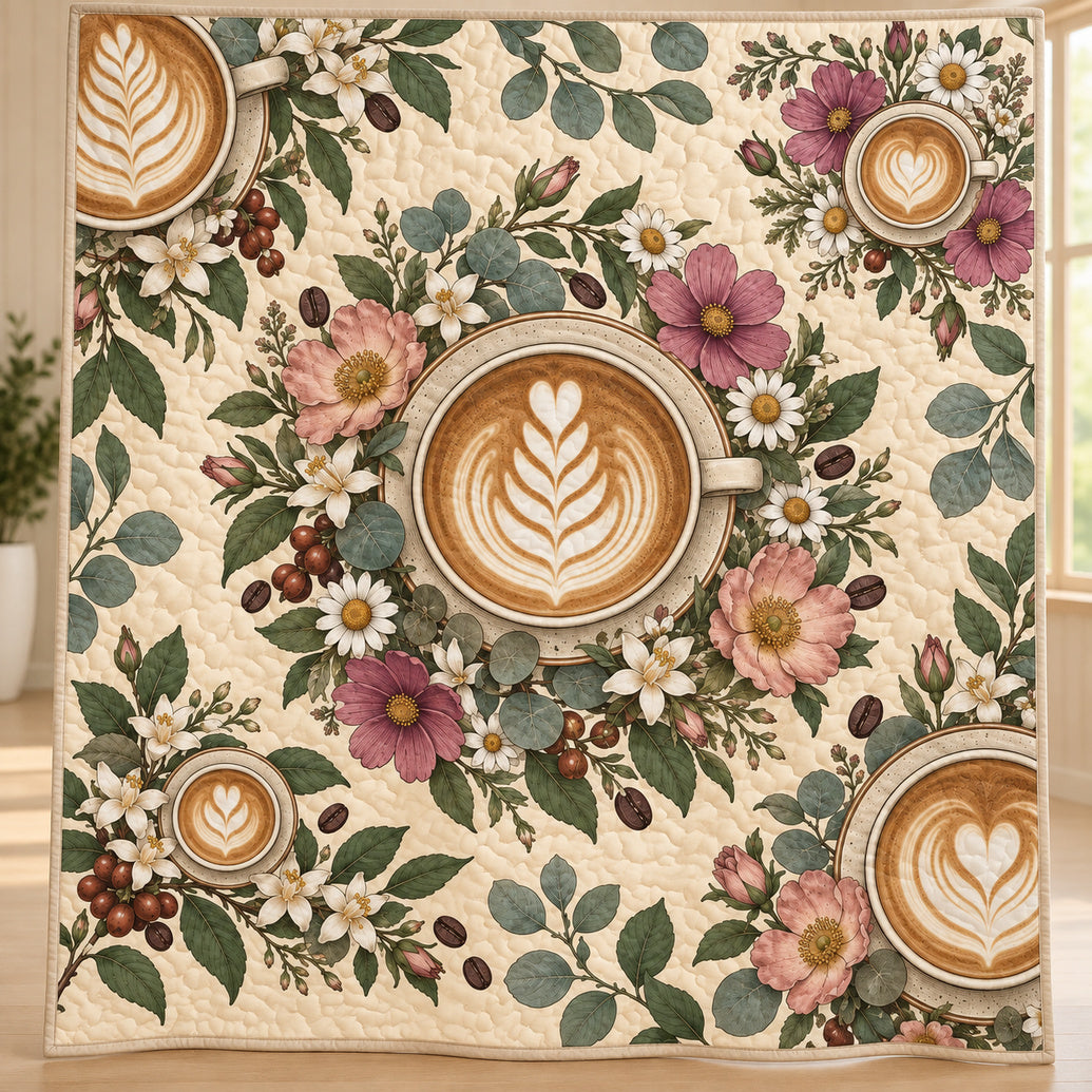 Wildflower Latte Parlor Quilt Blanket
