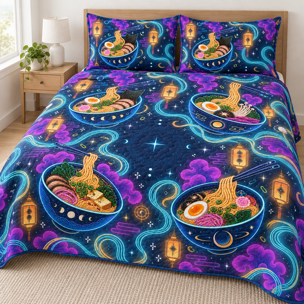 Midnight Noodle Arcade Bedding Set