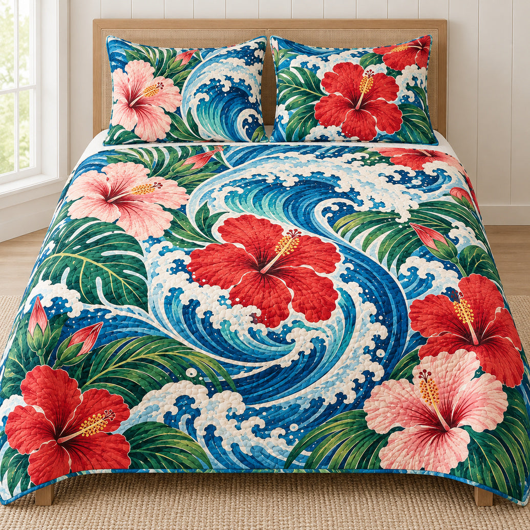 Hibiscus Breaker Bloom Bedding Set