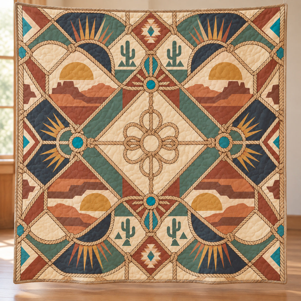 Desert Rope Tessellation Quilt Blanket