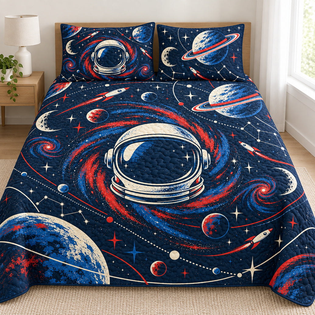 Cosmic Red White Blue Expedition Bedding Set