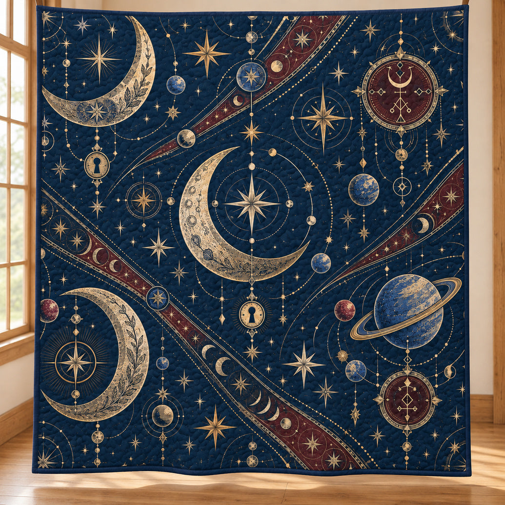 Astral Reliquary Procession Quilt Blanket