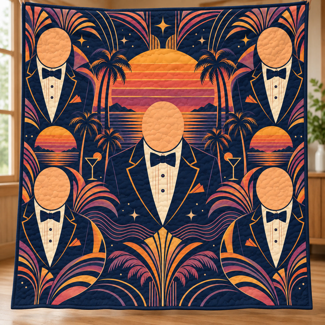 Dapper Afterglow Portrait Bedroom Quilt Blanket