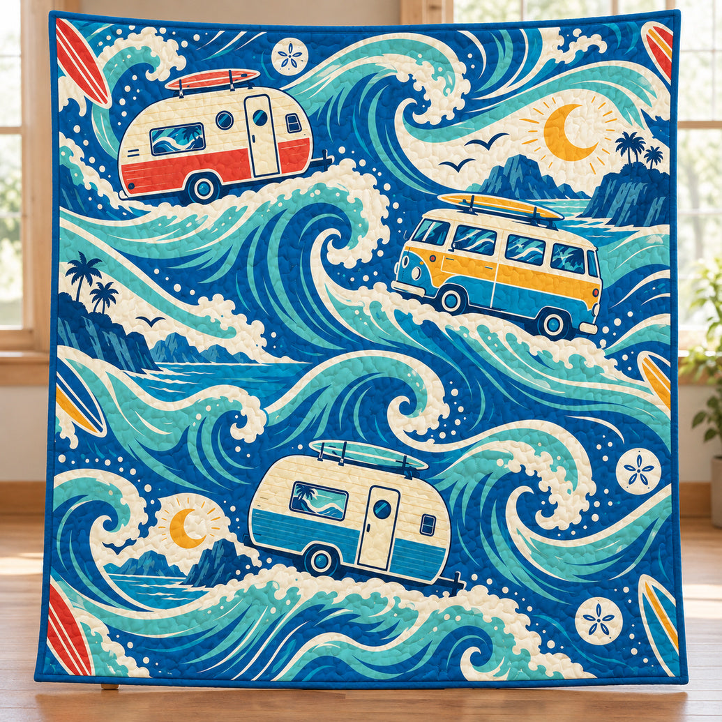 Pacific Caravan Curl Quilt Blanket