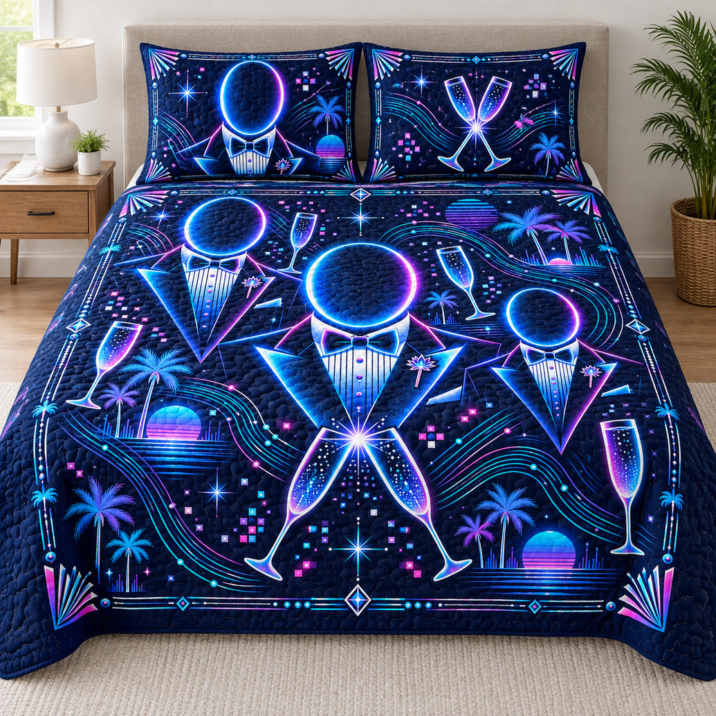 Neon Vow Protocol Bedding Set