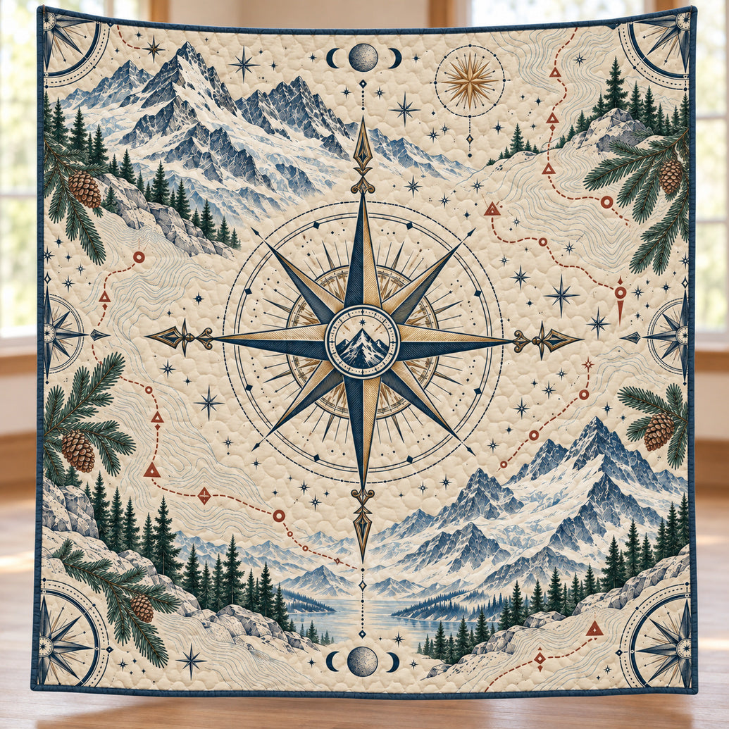 Summit Compass Atlas Quilt Blanket
