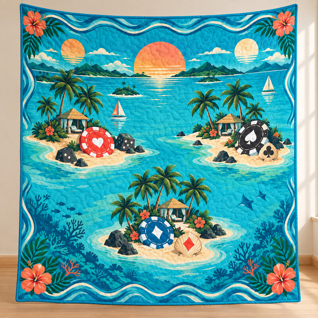 Island Ante Sunspots Quilt Blanket