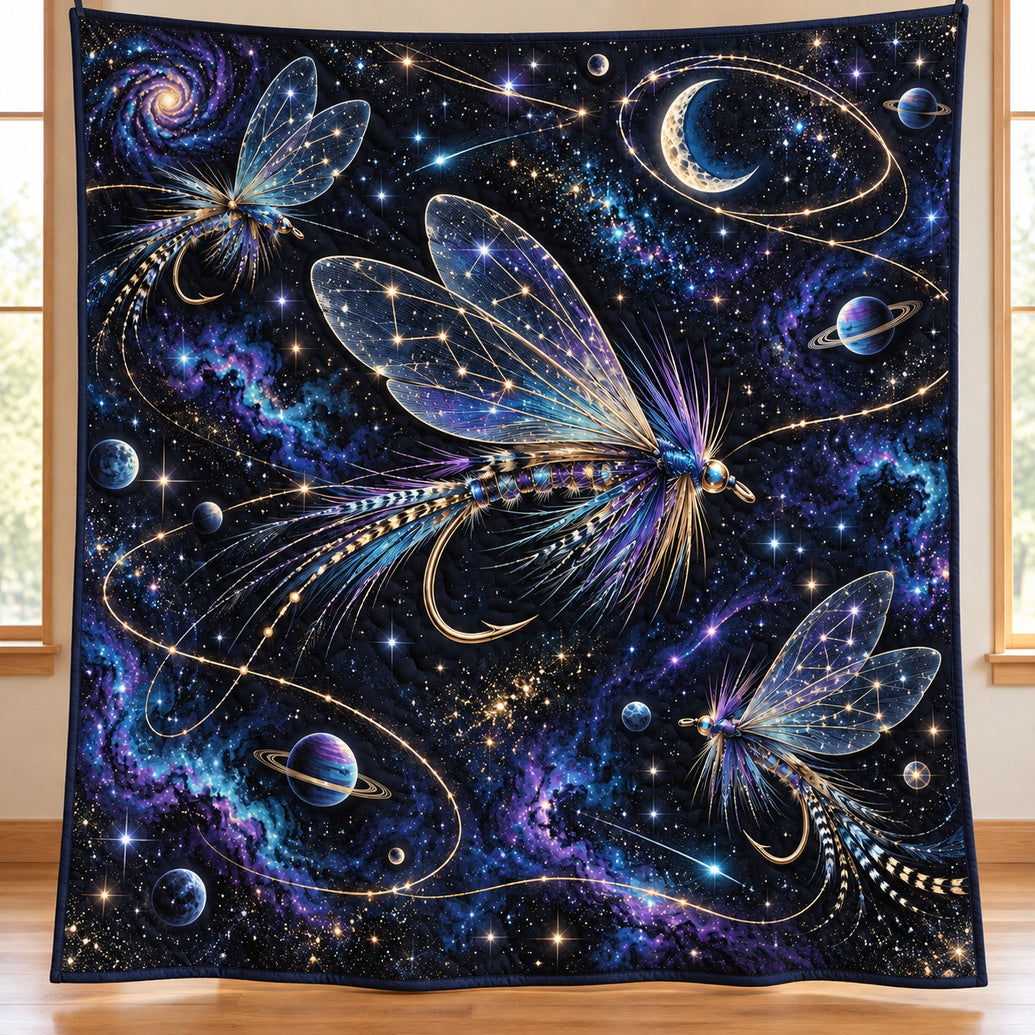 Starlit Fly Constellation Quilt Blanket