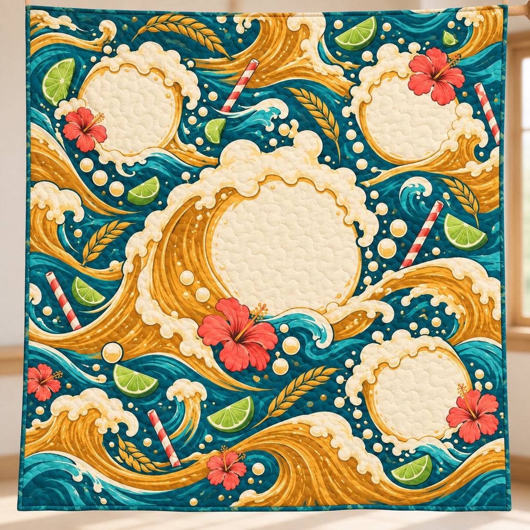 Hoppy High Tide Portrait Bedroom Quilt Blanket
