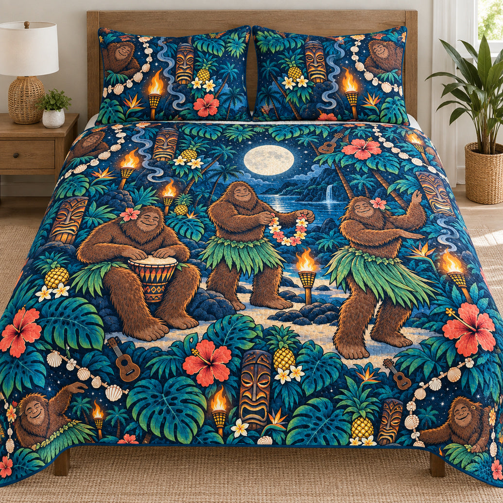 Sasquatch Tiki Moon Dance Bedding Set