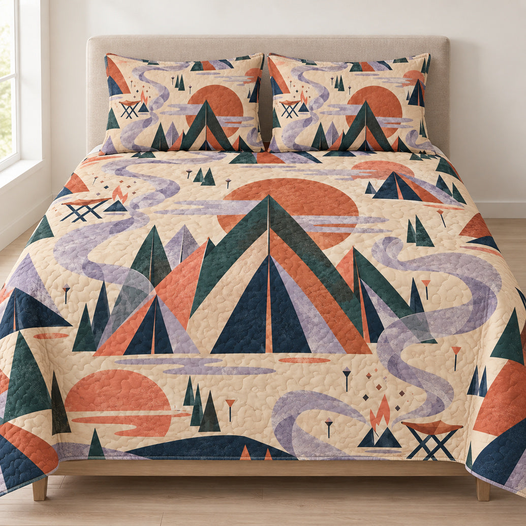 Campfire Smoke Geometry Bedding Set