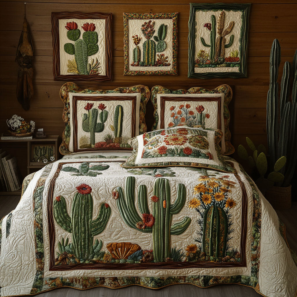Oasis Elegance 3-Piece Quilted Bedding Set - Single (59" x 70")
