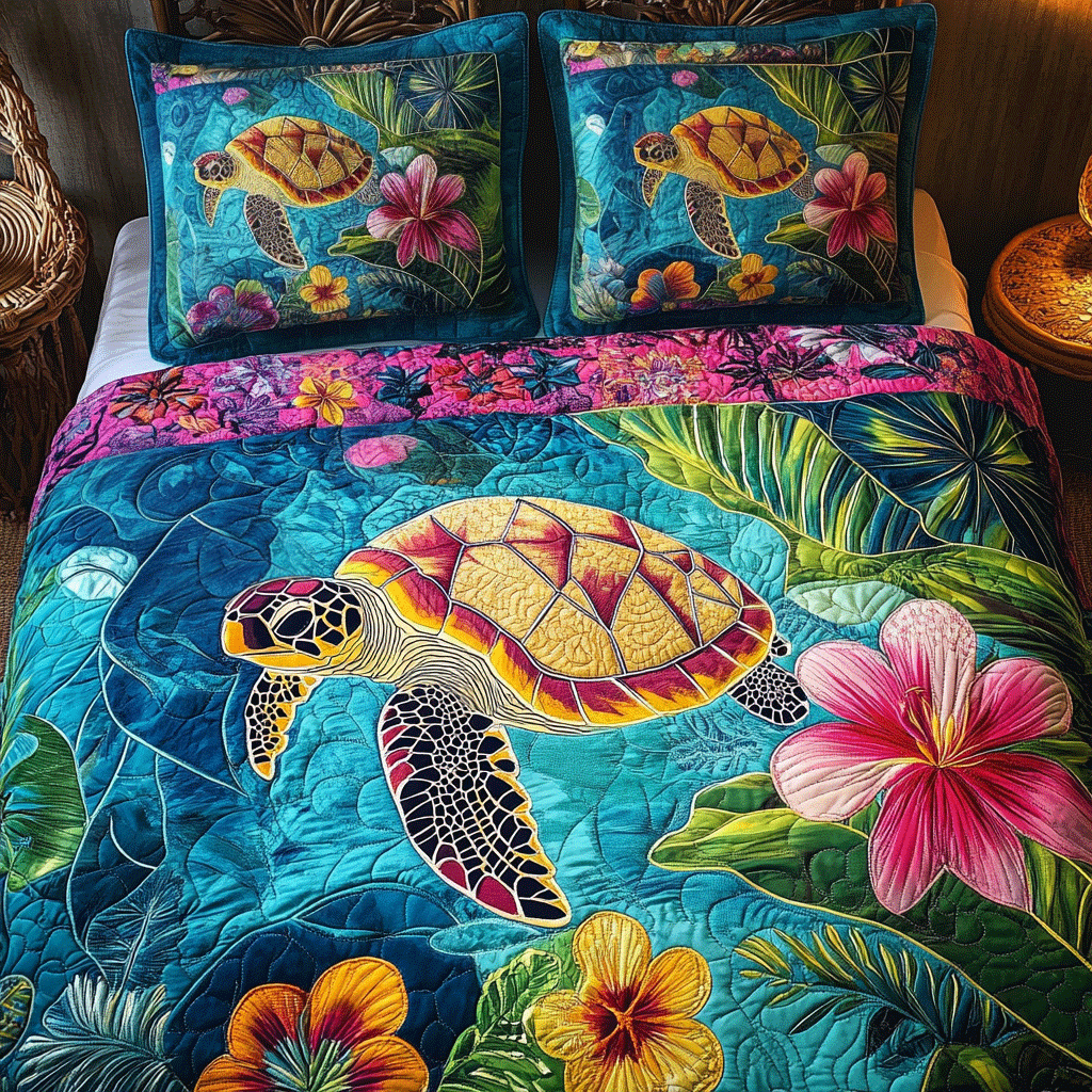 Ocean Breeze 3-Piece Quilted Bedding Set - Single (59" x 70")