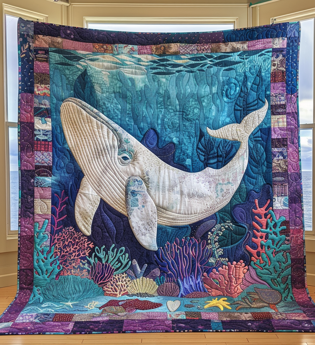 Ocean Serenade Quilted Blanket - Throw (55" x 60")