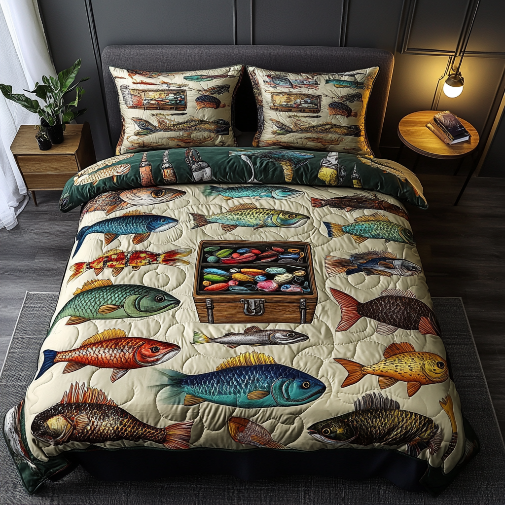 Ocean Breeze 3-Piece Quilted Bedding Set - Single (59" x 70")