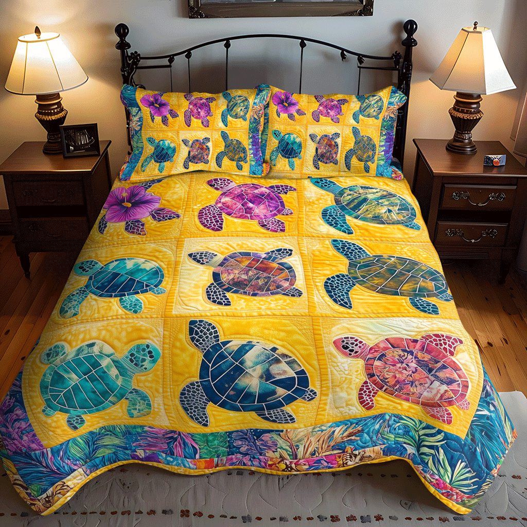 Ocean Breeze 3-Piece Quilted Bedding Set - Single (59" x 70")