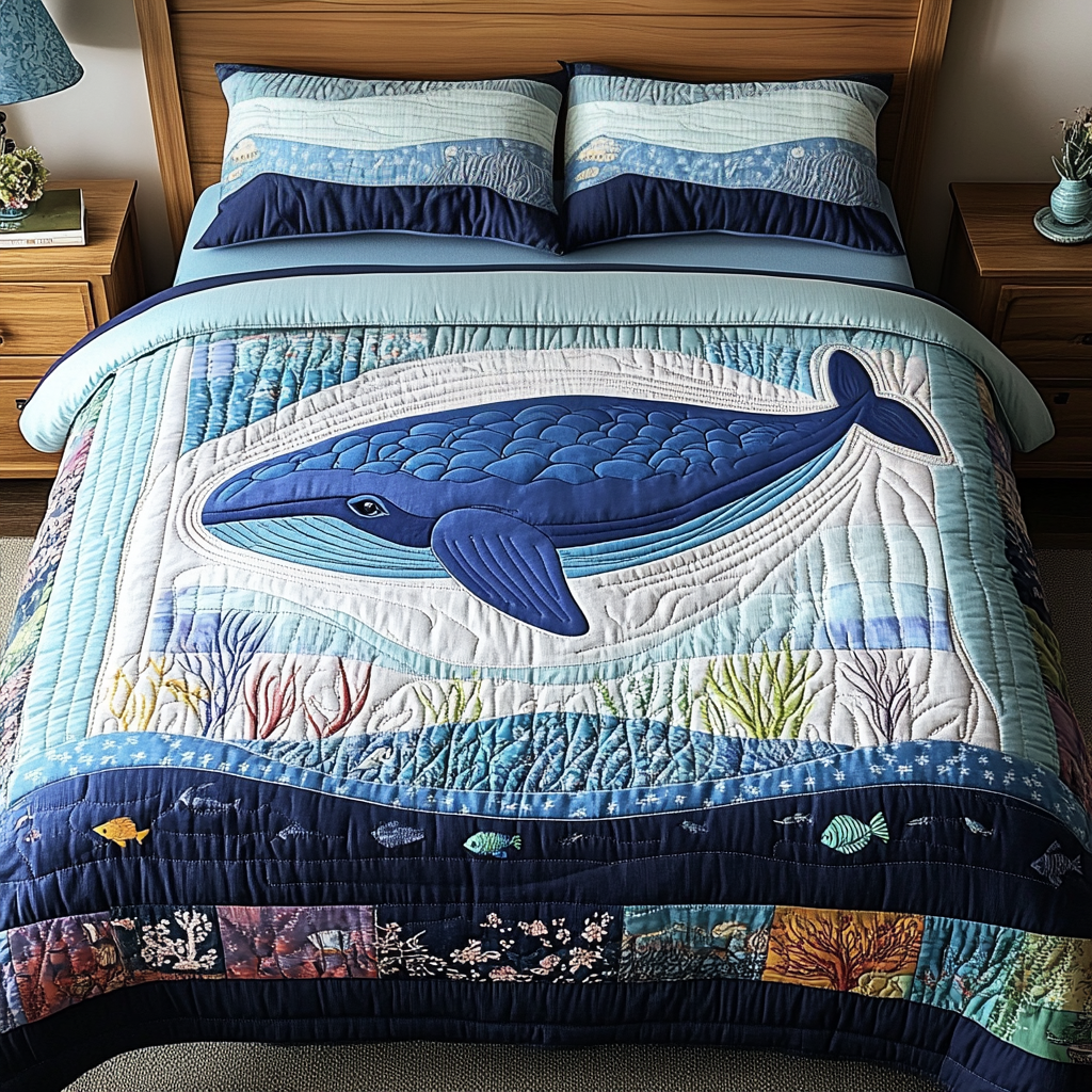 Ocean Dream 3-Piece Quilted Bedding Set - Single (59" x 70")