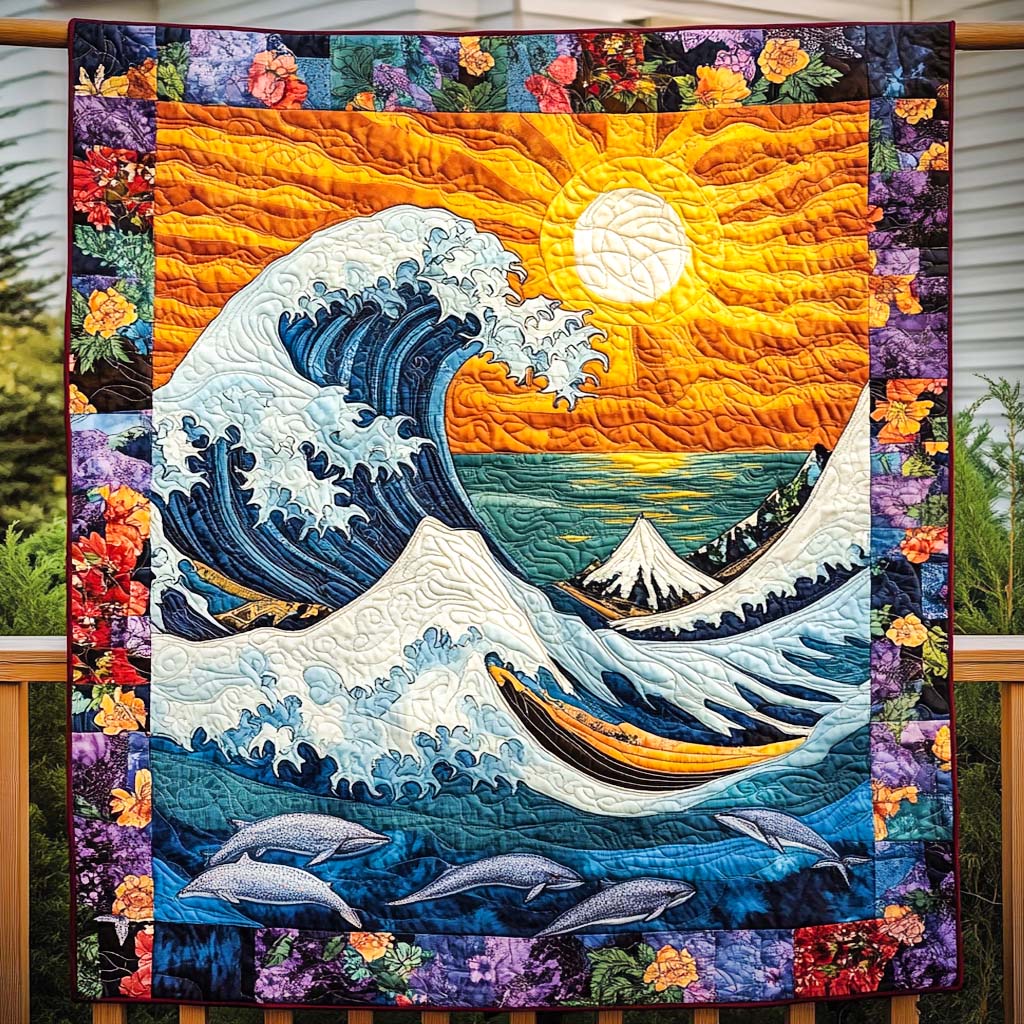 Ocean Embrace Quilted Blanket - Throw (55" x 60")