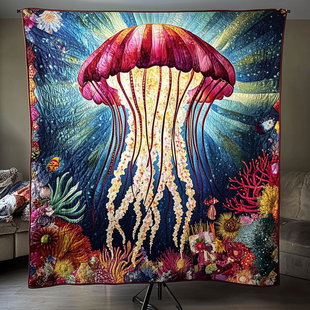 Ocean Glow Symphony Quilted Blanket - Baby (30" x 40")