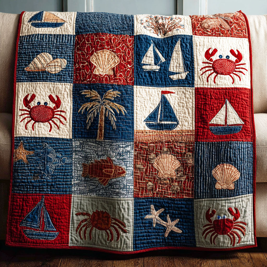 Ocean Mosaic Quilted Blanket - Baby (30" x 40") - Pack 1