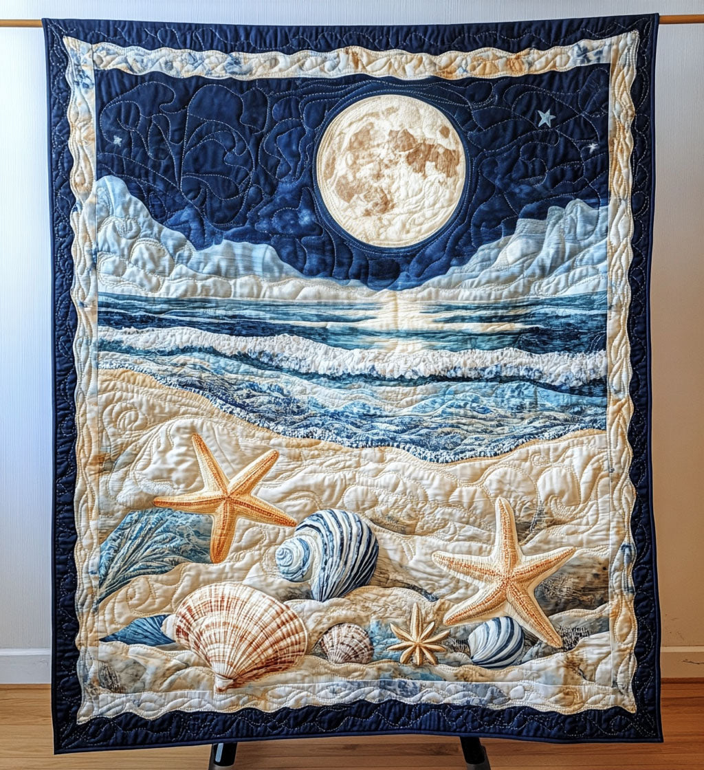 Ocean Night Art Quilt Hanging - Baby (30" x 40")