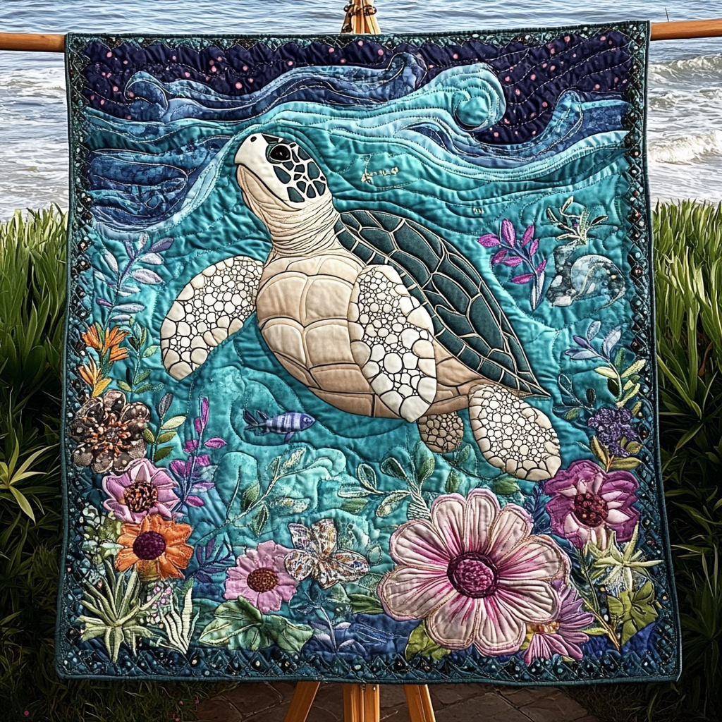 Ocean Wanderer Quilted Blanket - Throw (55" x 60")
