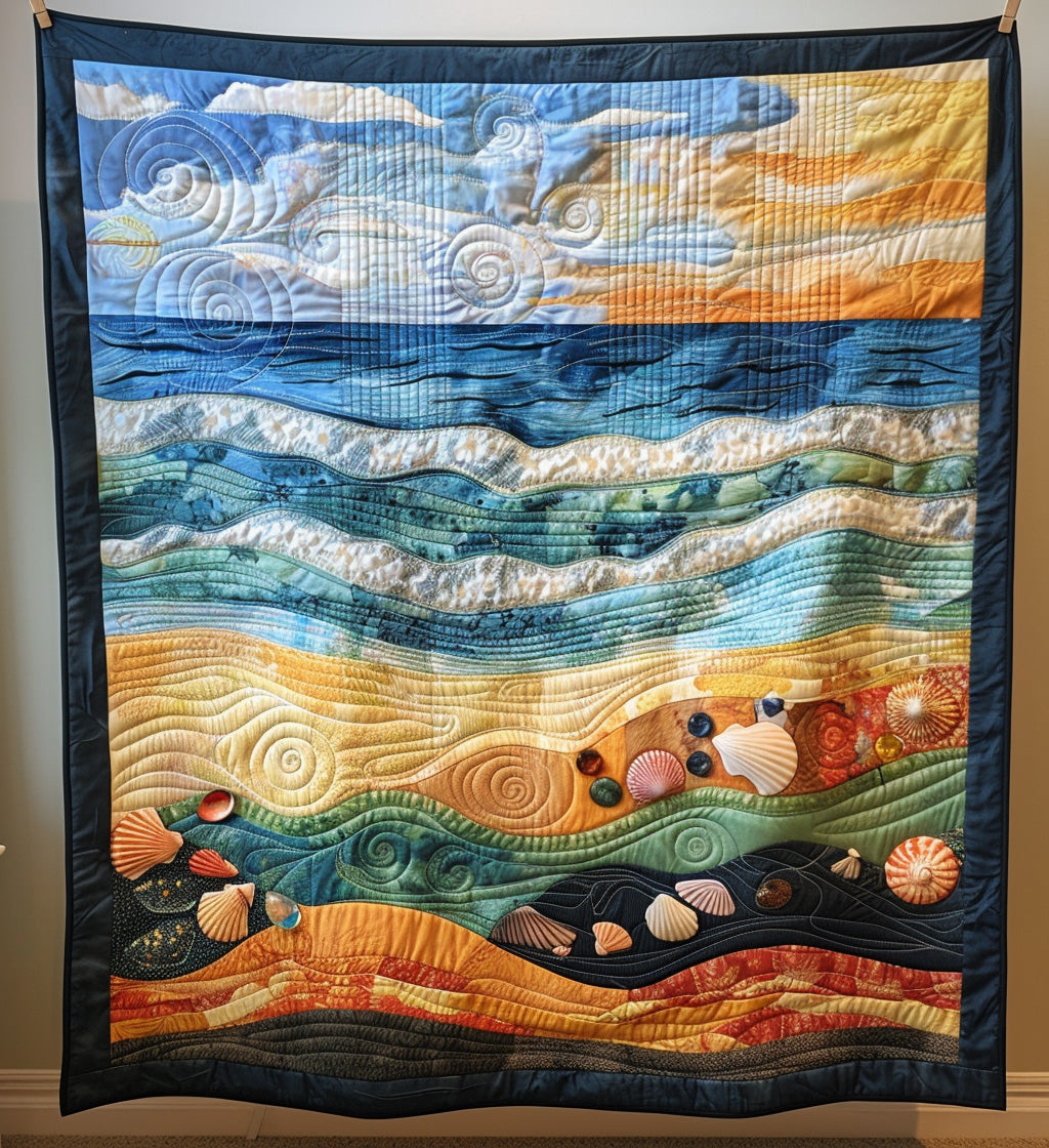 Oceanic Oasis Quilted Blanket - Throw (55" x 60")