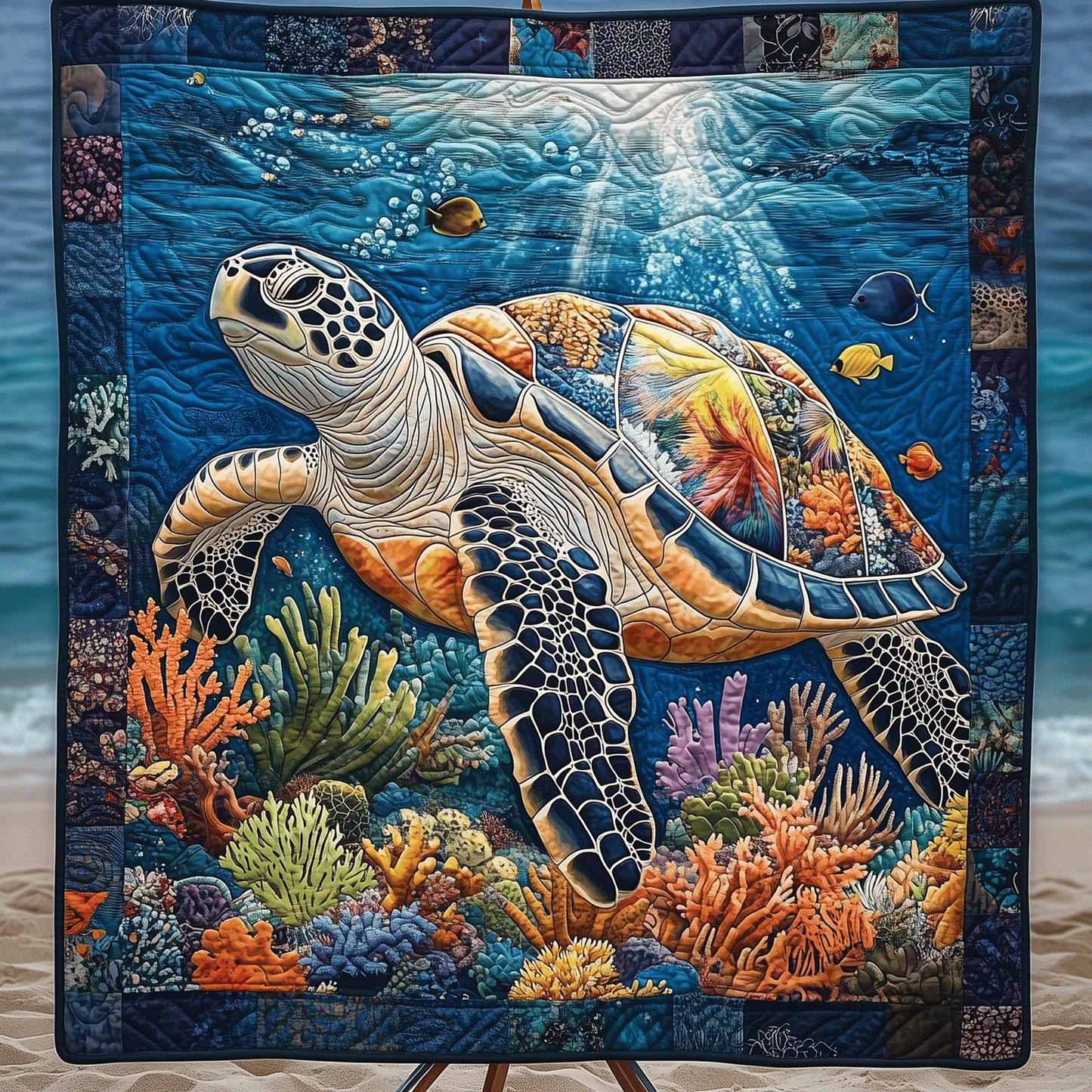 Oceanic Journey Quilted Blanket - Throw (55" x 60")
