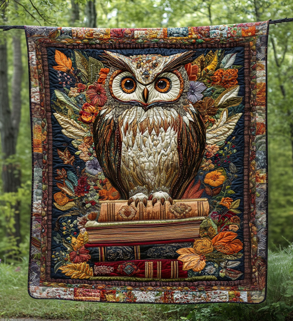 Owl Chapters Quilted Blanket - Throw (55" x 60")