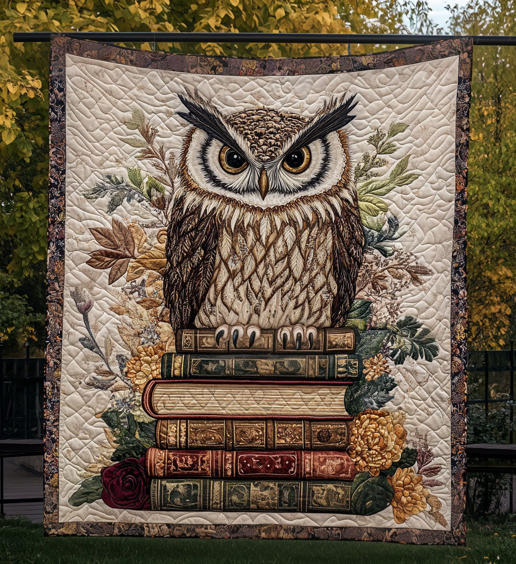 Owls Wisdom Quilted Blanket - Throw (55" x 60")