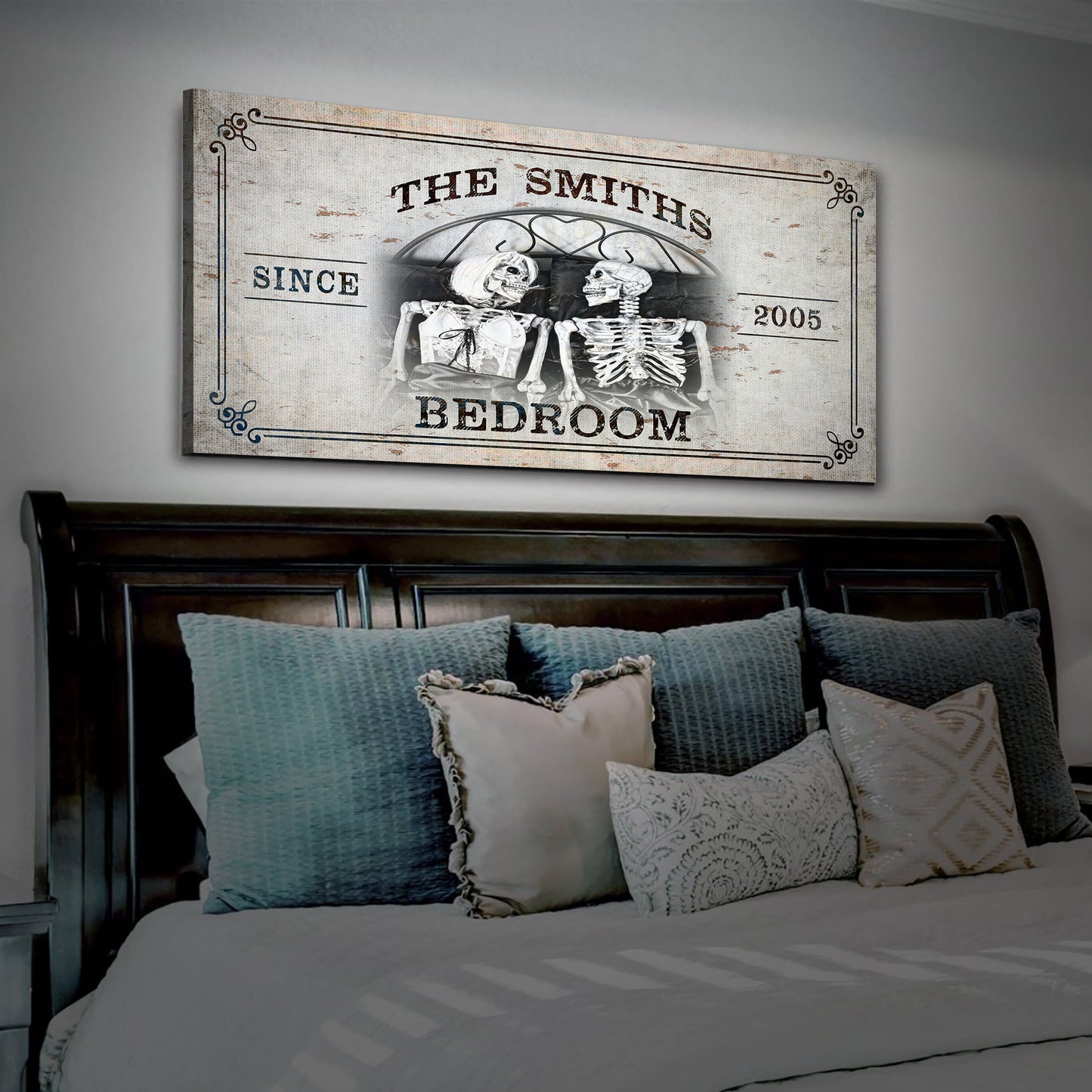 Skeleton Bedroom Sign