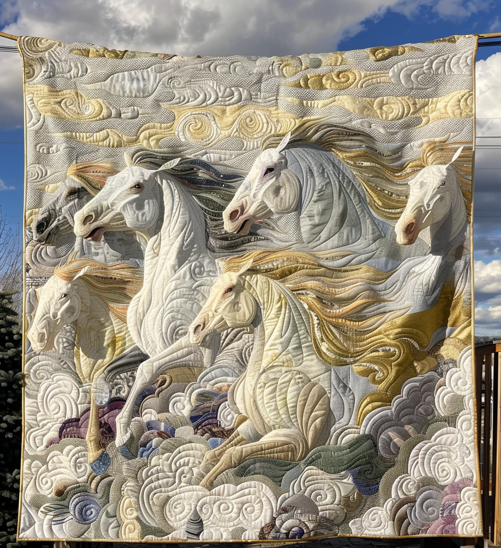 Painted Pathways Quilted Blanket - Throw (55" x 60")