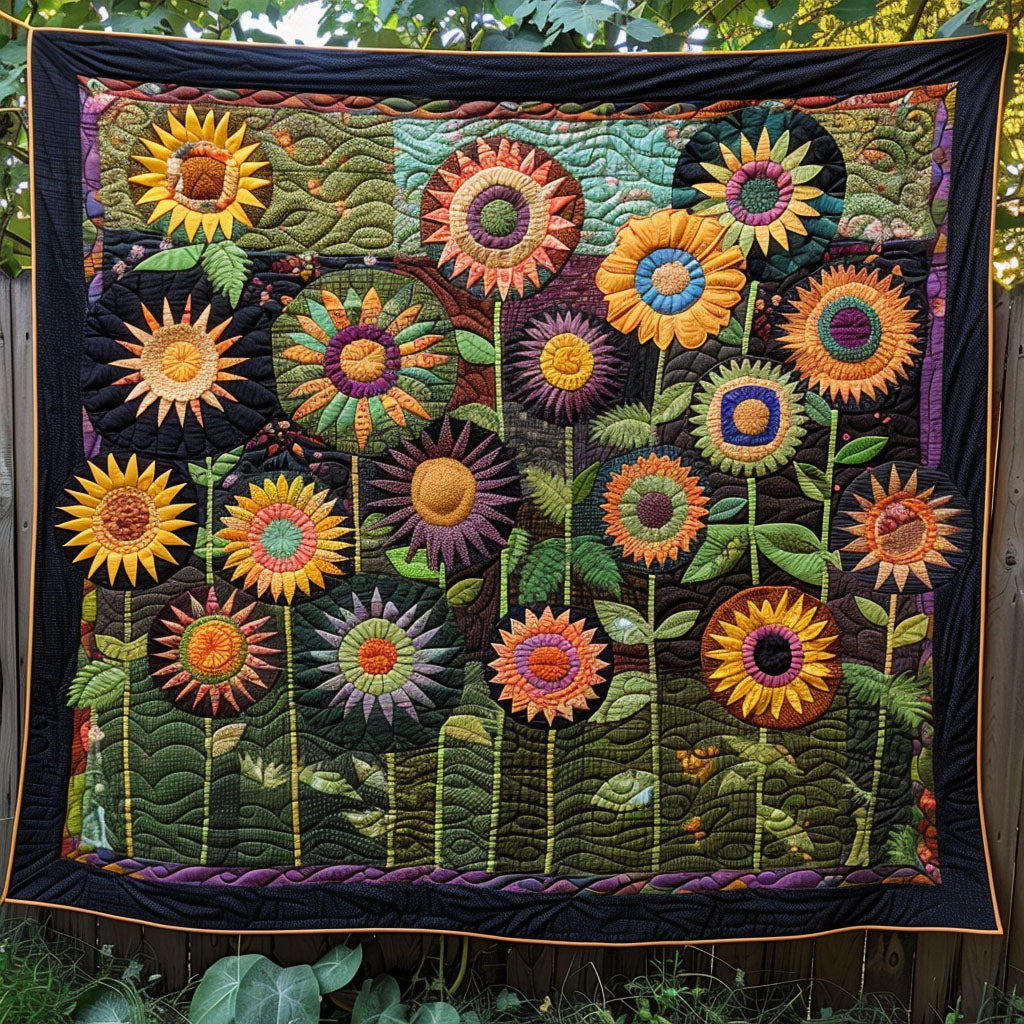 Painterly Petals Quilted Blanket - Throw (55" x 60")