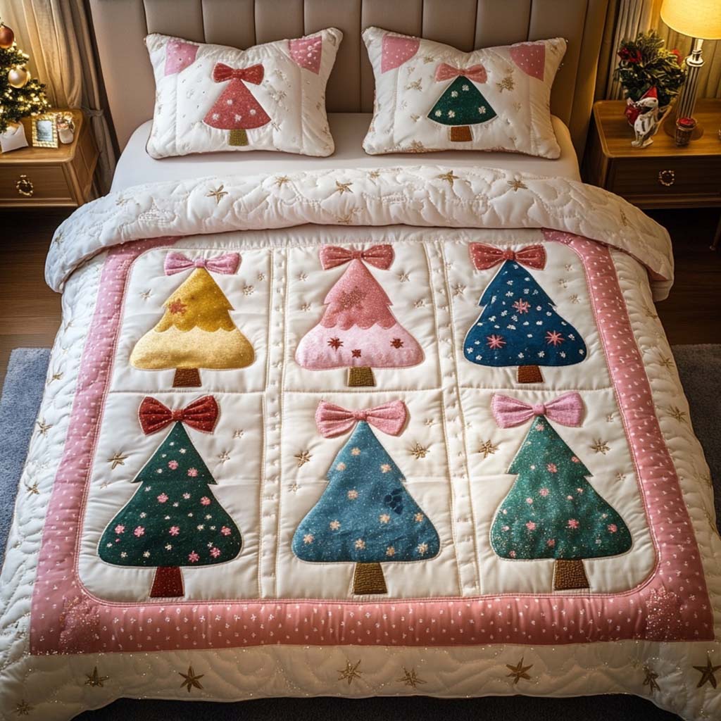 Pastel Cheer 3-Piece Quilted Bedding Set - Single (59" x 70")