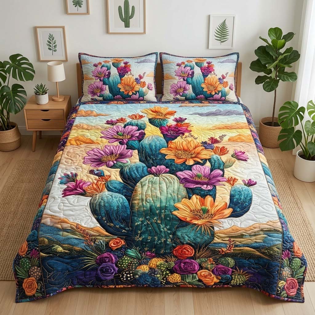 Pastel Desert 3-Piece Quilted Bedding Set - Single (59" x 70")