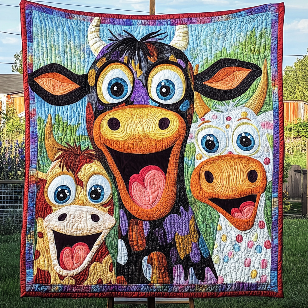 Pasture Paradise Quilted Blanket - Throw (55" x 60")