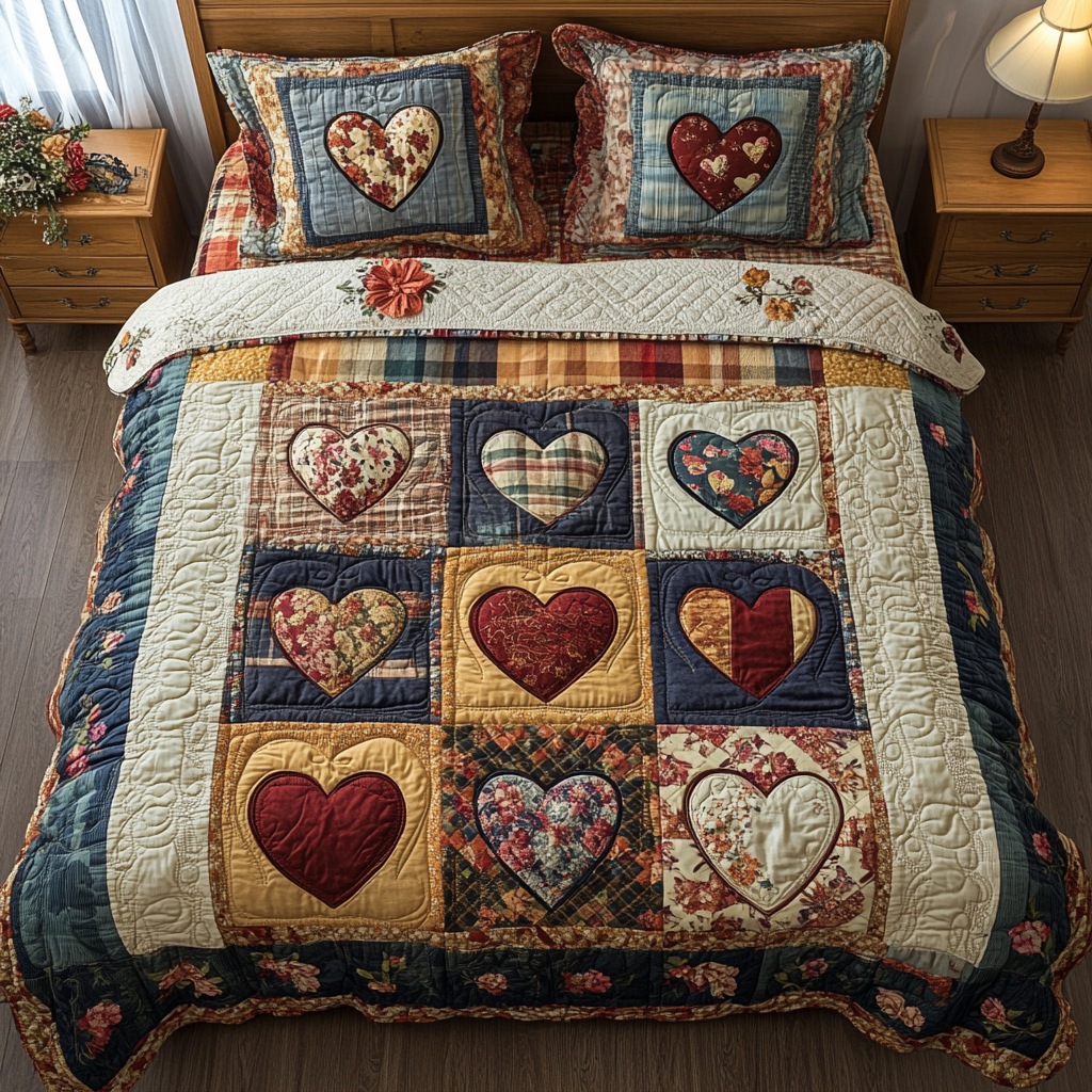 Patch Passion 3-Piece Quilted Bedding Set - Single (59" x 70")