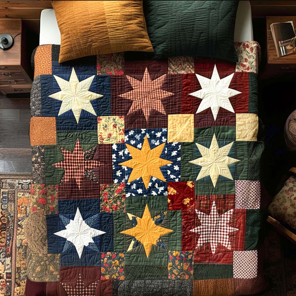 Patchwork Glory 3-Piece Quited Bedding Set - Single (59" x 70")